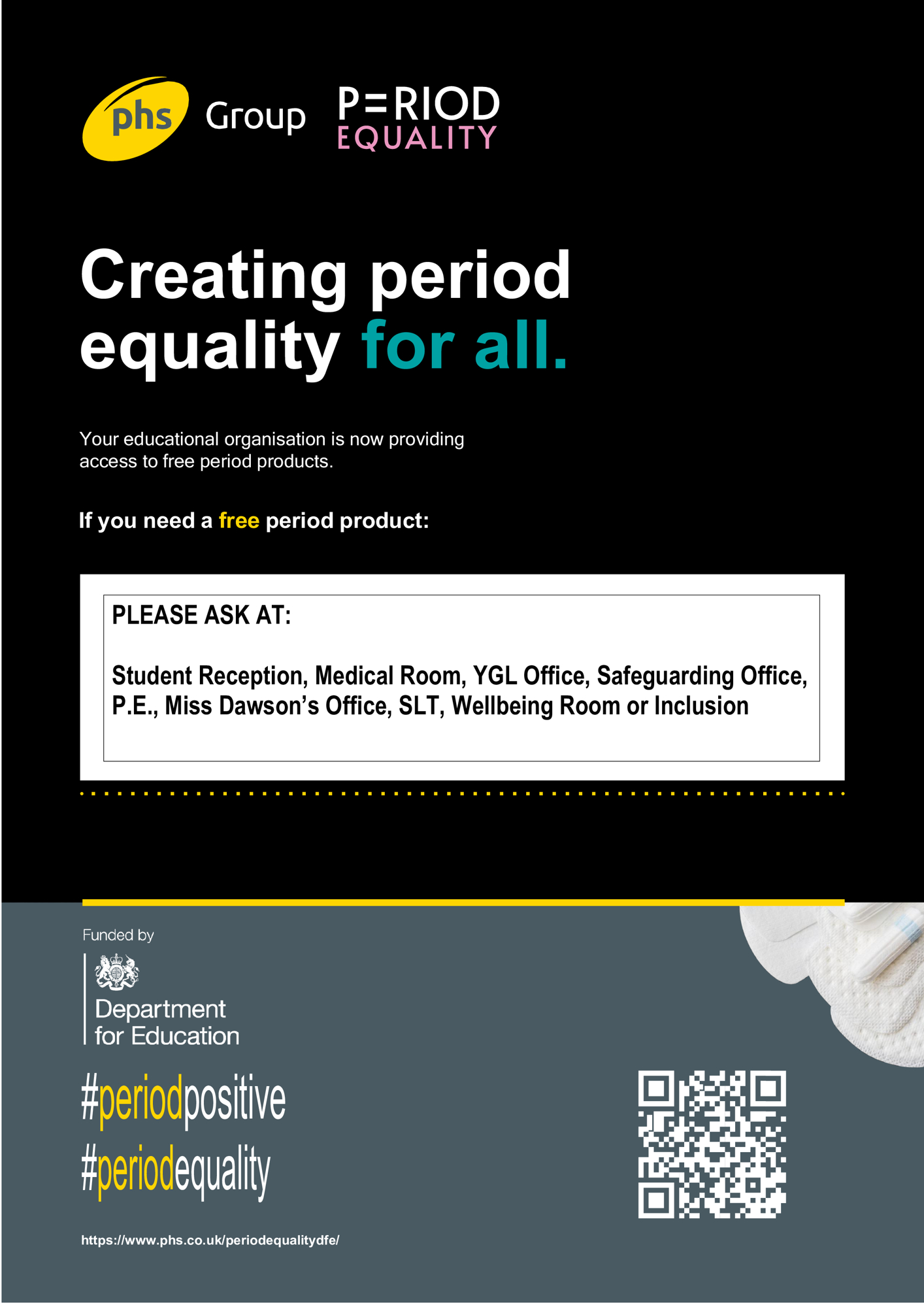 Period equality updated poster group of girls