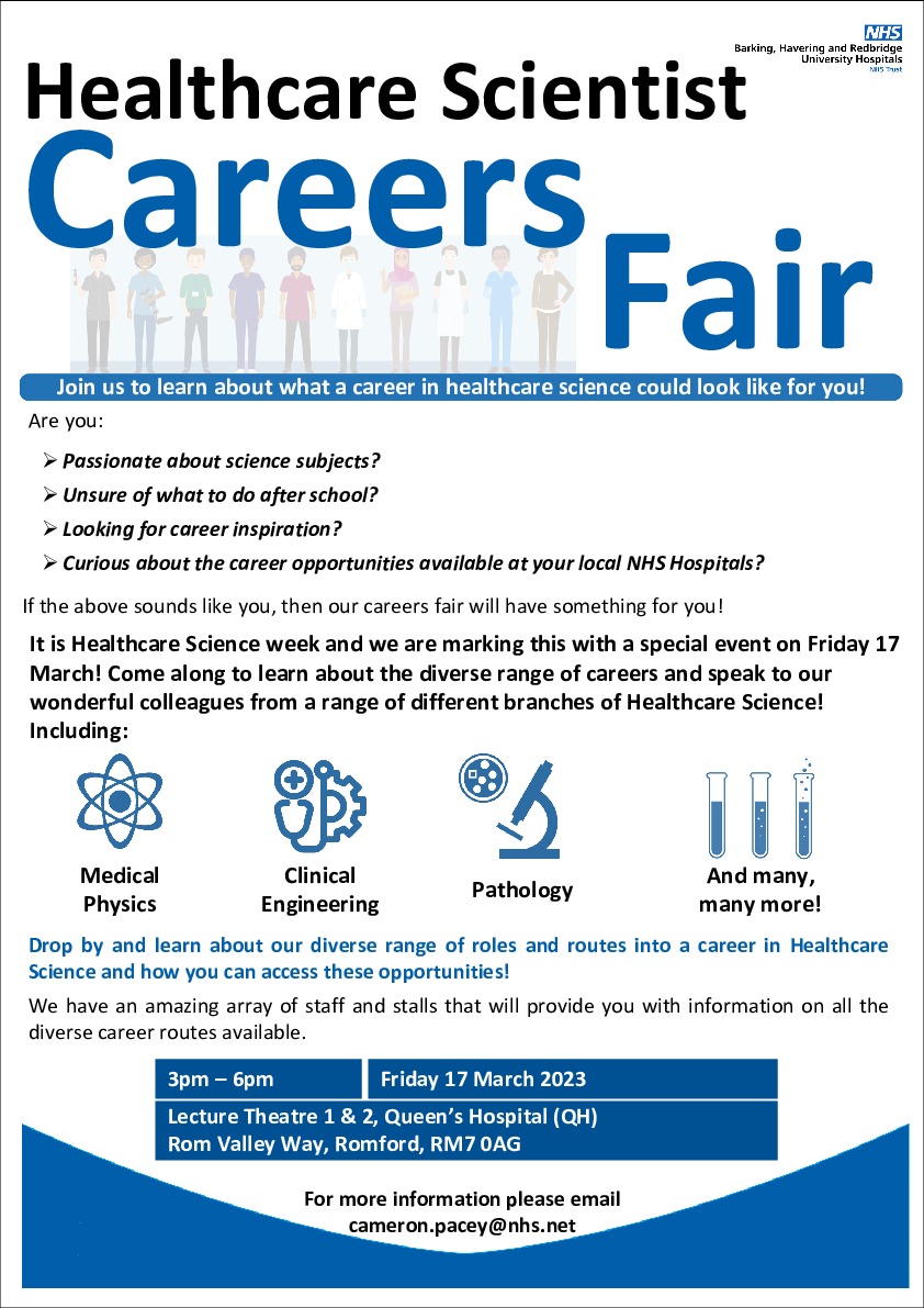 Healthcare Science Week 2023   Careers Fair at BHRUT!